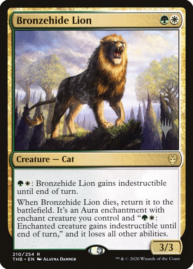 Bronzehide Lion (Promo Pack) [Theros Beyond Death Promos] | Silver Goblin