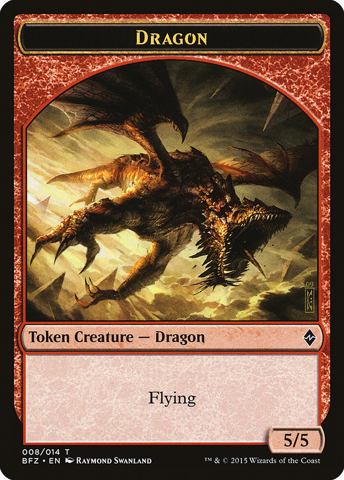 Dragon Token [Battle for Zendikar Tokens] | Silver Goblin