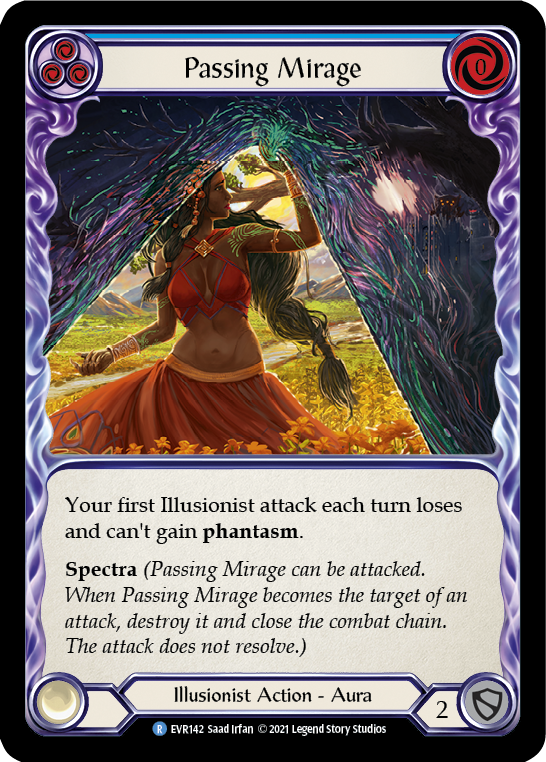Passing Mirage (Blue) [EVR142] (Everfest)  1st Edition Rainbow Foil | Silver Goblin