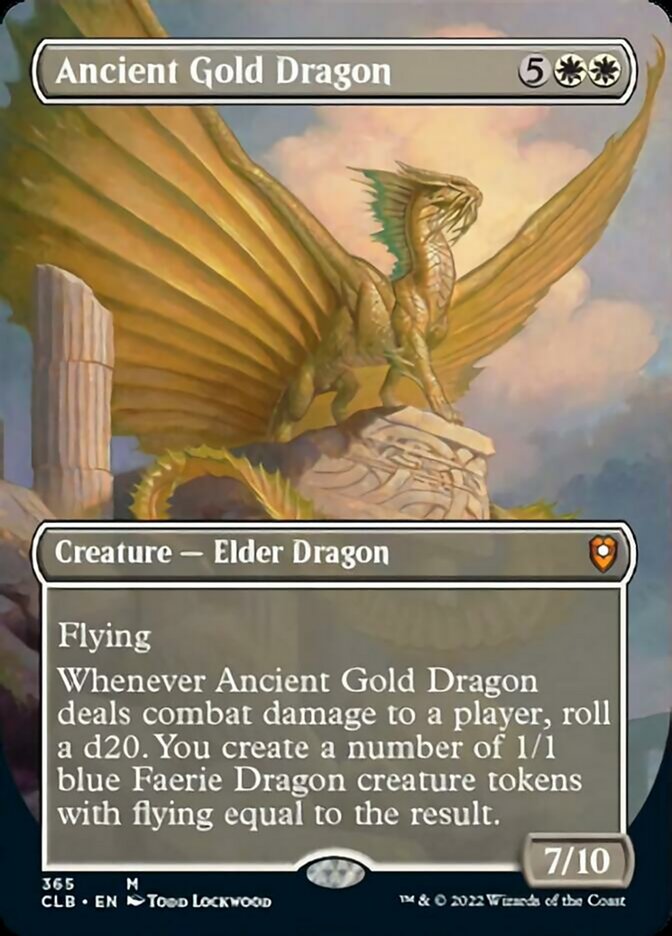 Ancient Gold Dragon (Borderless Alternate Art) [Commander Legends: Battle for Baldur's Gate] | Silver Goblin