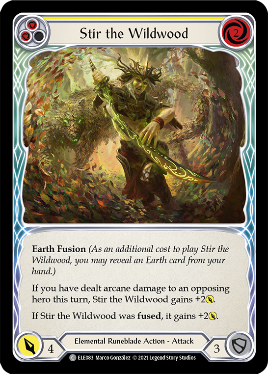 Stir the Wildwood (Yellow) [ELE083] (Tales of Aria)  1st Edition Normal | Silver Goblin