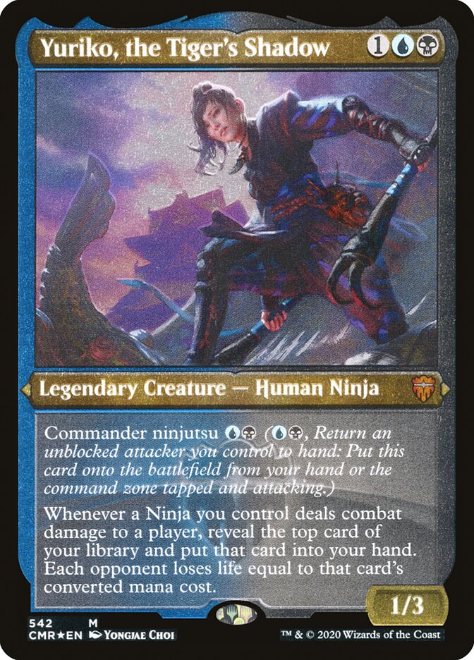 Yuriko, the Tiger's Shadow (Etched) [Commander Legends] | Silver Goblin