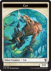 Cat // Soldier Double-Sided Token [Commander 2018 Tokens] | Silver Goblin