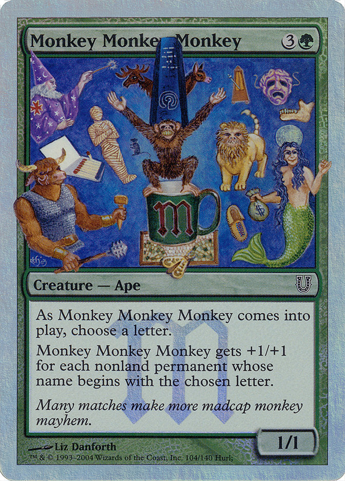 Monkey Monkey Monkey (Alternate Foil) [Unhinged] | Silver Goblin