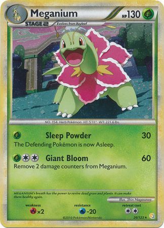 Meganium (26/123) (Cracked Ice Holo) [HeartGold & SoulSilver: Base Set] | Silver Goblin