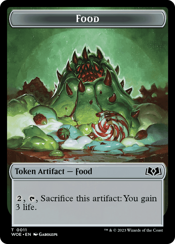 Beast // Food (0011) Double-Sided Token [Wilds of Eldraine Tokens] | Silver Goblin