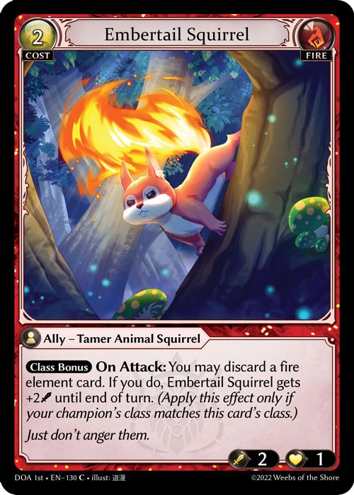 Embertail Squirrel (130) [Dawn of Ashes: 1st Edition] | Silver Goblin