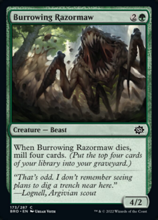 Burrowing Razormaw [The Brothers' War] | Silver Goblin