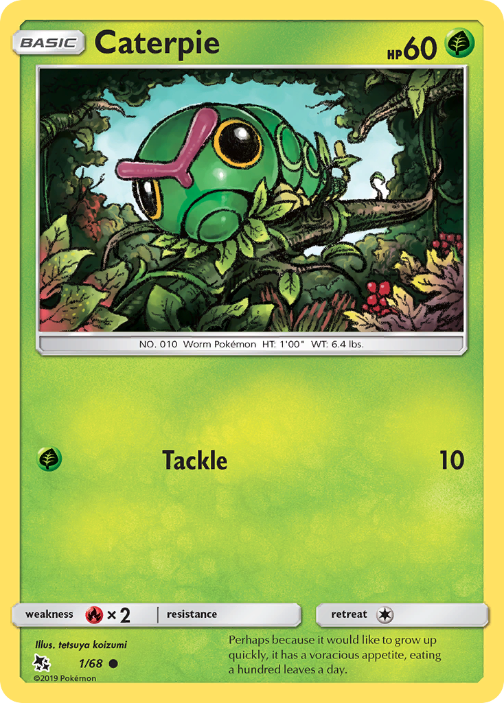 Caterpie (1/68) [Sun & Moon: Hidden Fates] | Silver Goblin