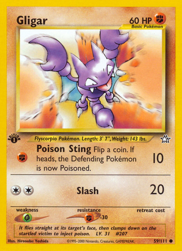 Gligar (59/111) [Neo Genesis 1st Edition] | Silver Goblin