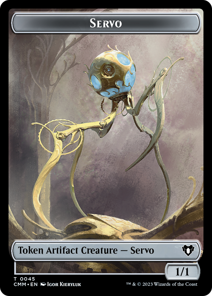 Soldier // Servo Double-Sided Token [Commander Masters Tokens] | Silver Goblin