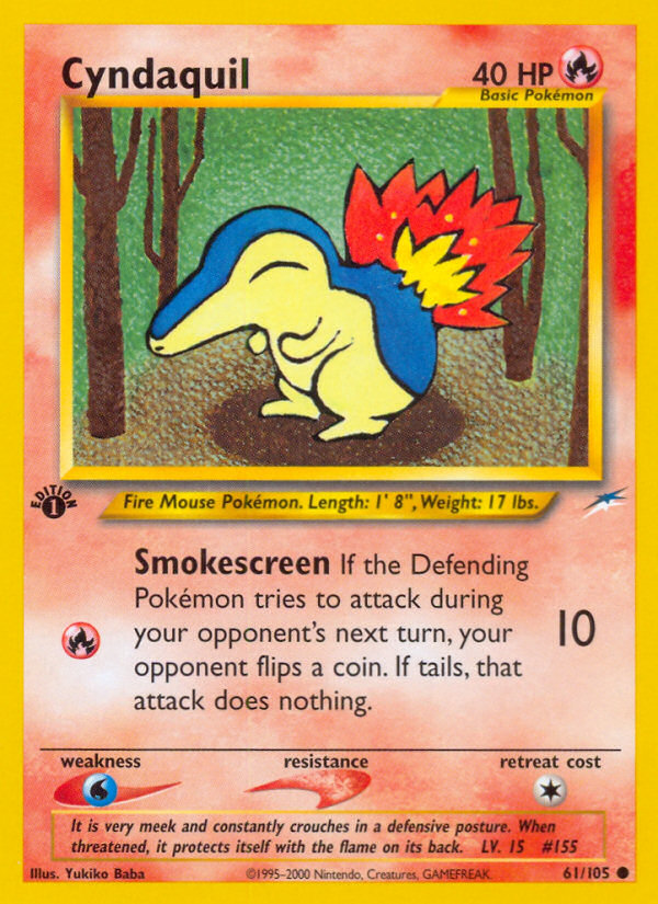 Cyndaquil (61/105) [Neo Destiny 1st Edition] | Silver Goblin