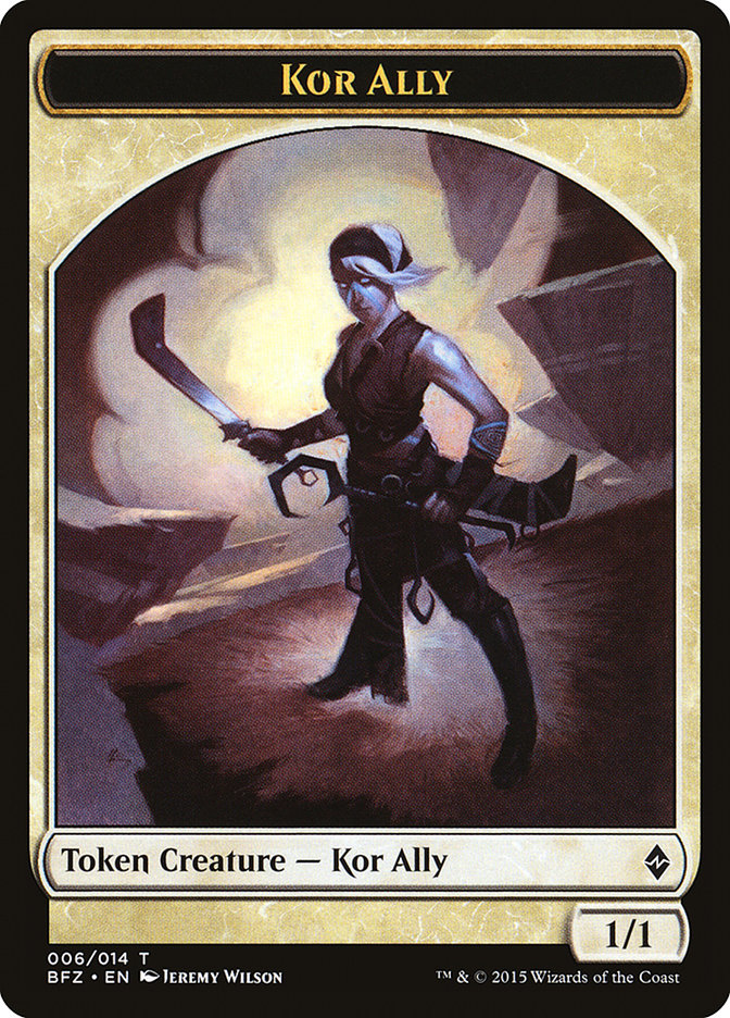 Kor Ally Token [Battle for Zendikar Tokens] | Silver Goblin
