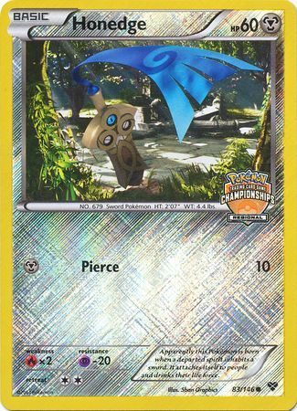 Honedge (83/146) (Regional Championship Promo) [XY: Base Set] | Silver Goblin