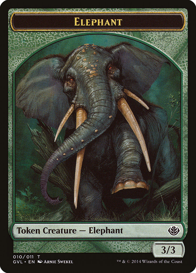 Elephant Token (Garruk vs. Liliana) [Duel Decks Anthology Tokens] | Silver Goblin