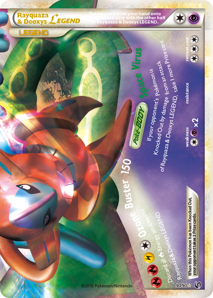 Rayquaza & Deoxys LEGEND (90/90) [HeartGold & SoulSilver: Undaunted] | Silver Goblin