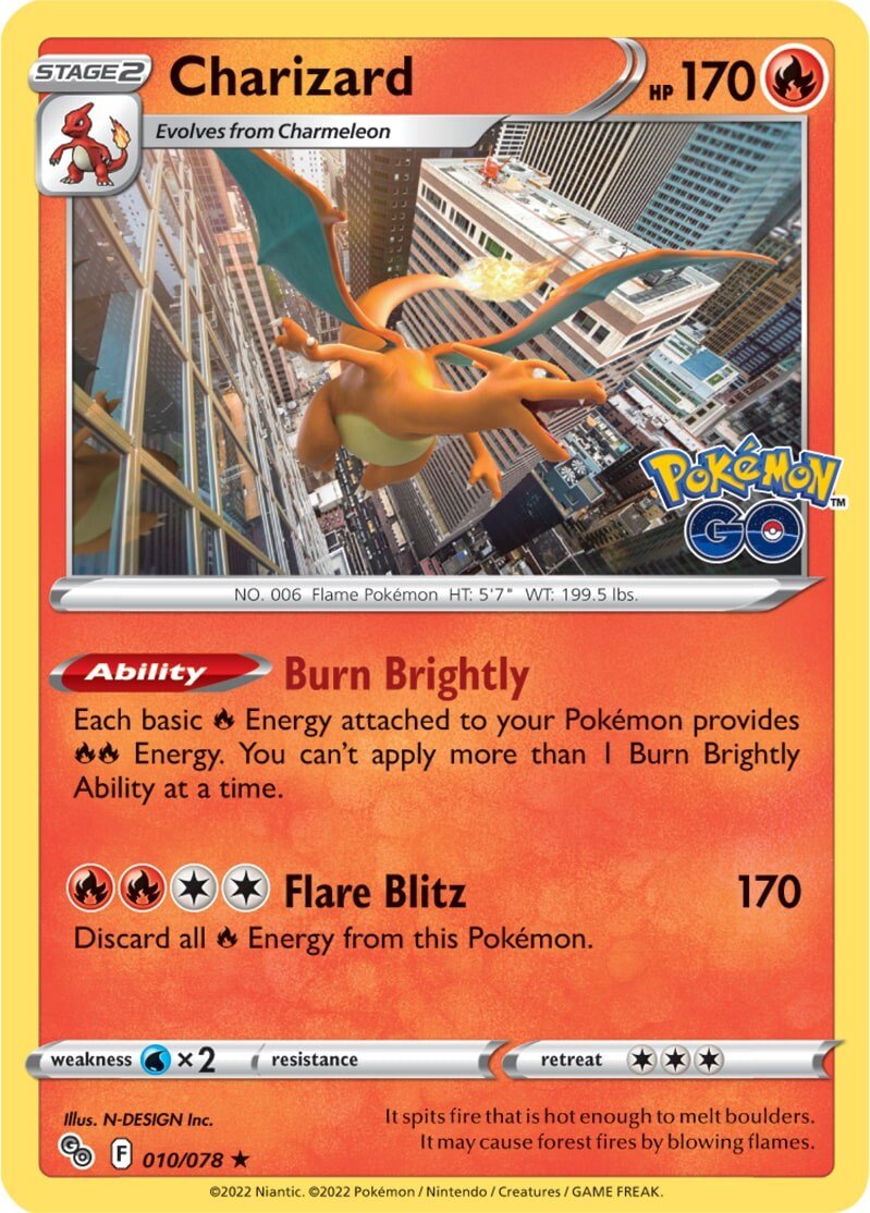 Charizard (010/078) [Pokémon GO] | Silver Goblin