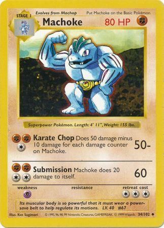 Machoke (34/102) [Base Set Shadowless Unlimited] | Silver Goblin