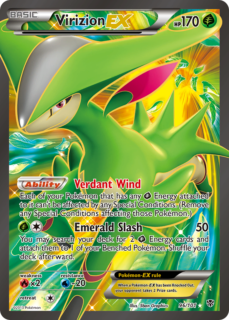 Virizion EX (96/101) [Black & White: Plasma Blast] | Silver Goblin