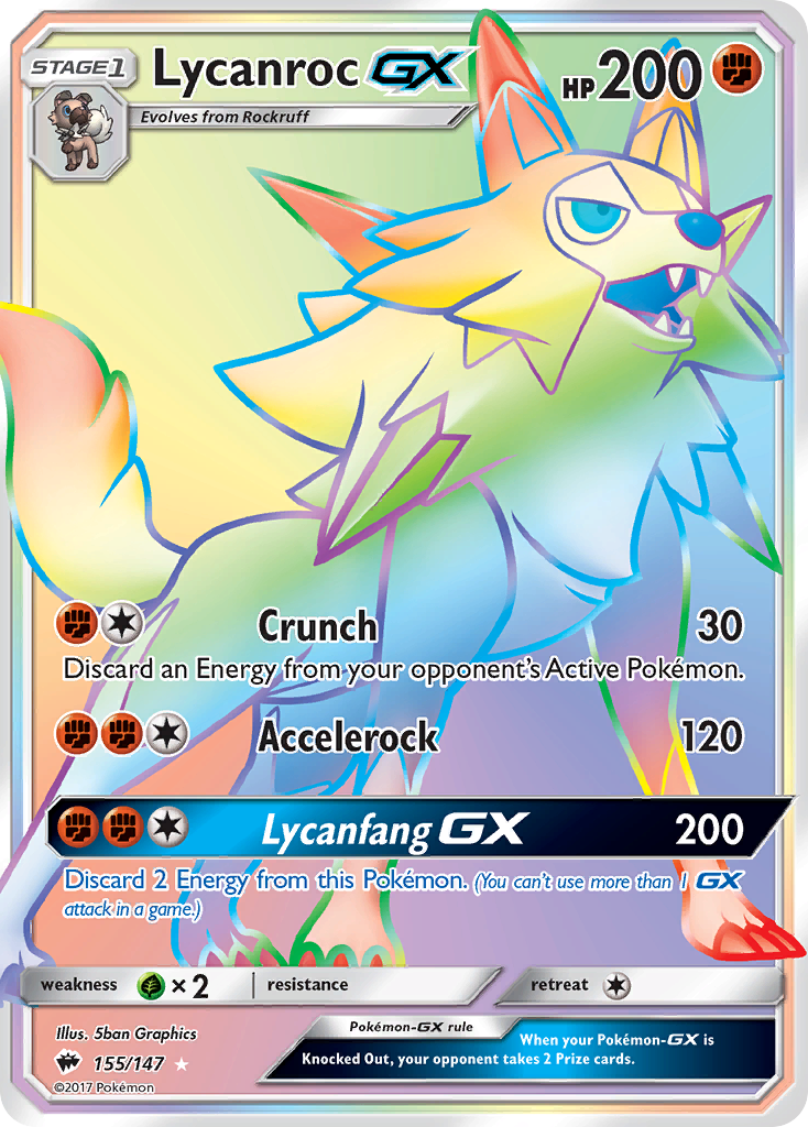 Lycanroc GX (155/147) [Sun & Moon: Burning Shadows] | Silver Goblin