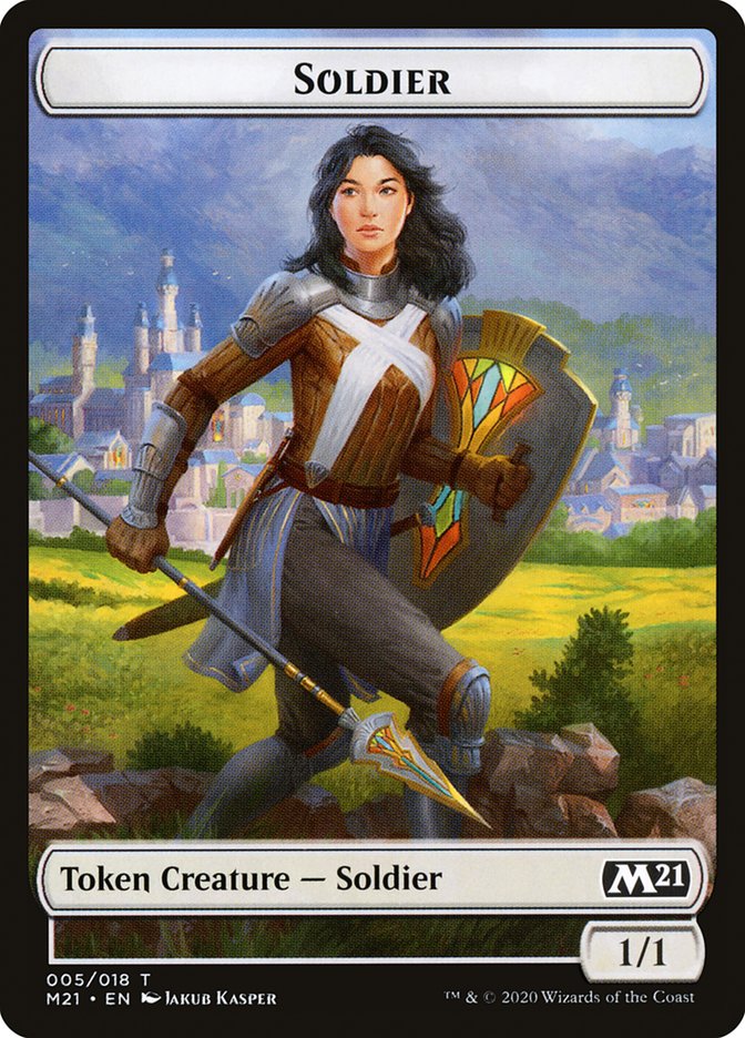 Cat (020) // Soldier Double-Sided Token [Core Set 2021 Tokens] | Silver Goblin