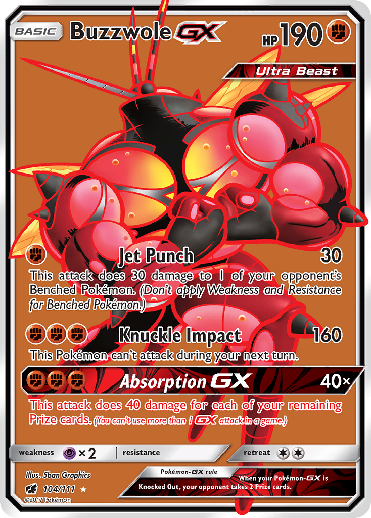 Buzzwole GX (104/111) [Sun & Moon: Crimson Invasion] | Silver Goblin