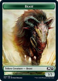 Beast // Cat (011) Double-Sided Token [Core Set 2021 Tokens] | Silver Goblin