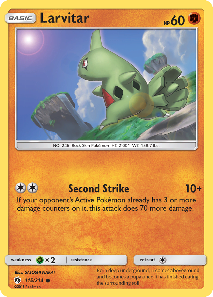 Larvitar (115/214) [Sun & Moon: Lost Thunder] | Silver Goblin