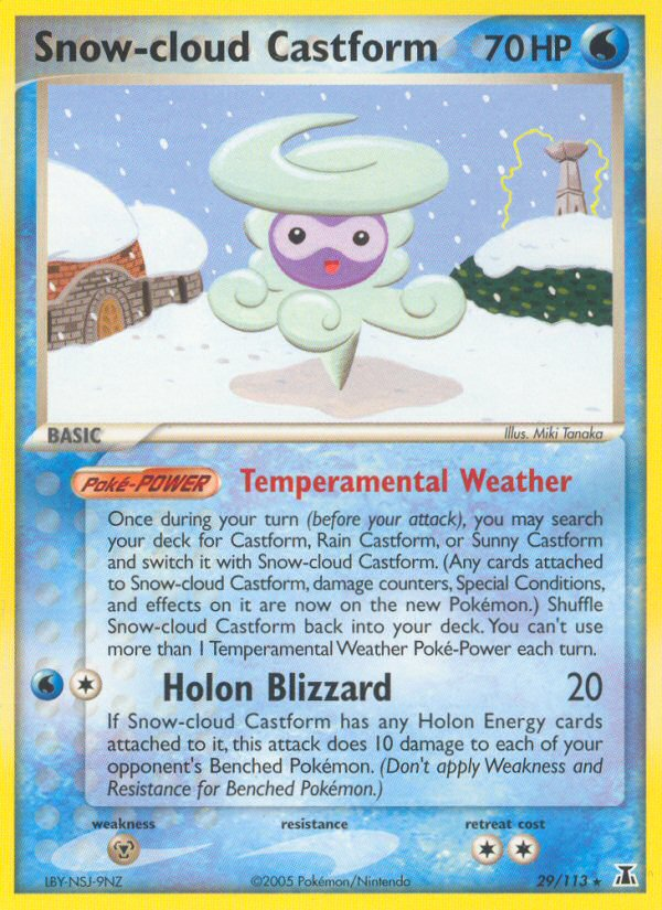 Snow-cloud Castform (29/113) [EX: Delta Species] | Silver Goblin