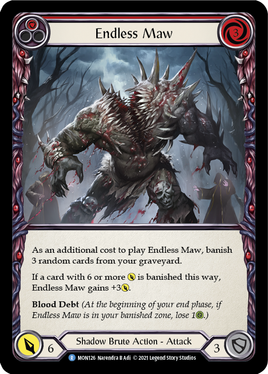 Endless Maw (Red) [MON126] (Monarch)  1st Edition Normal | Silver Goblin