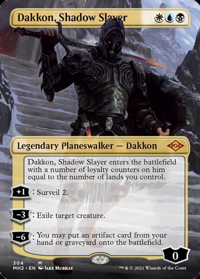Dakkon, Shadow Slayer (Borderless) [Modern Horizons 2] | Silver Goblin
