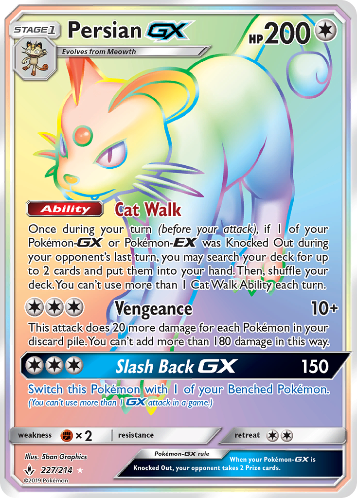 Persian GX (227/214) [Sun & Moon: Unbroken Bonds] | Silver Goblin