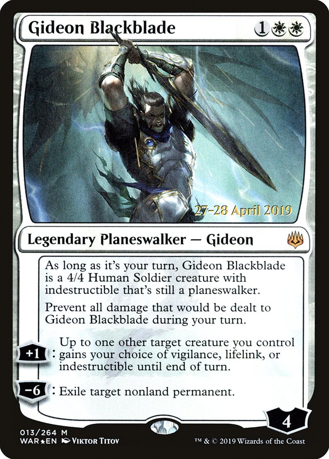 Gideon Blackblade [War of the Spark Prerelease Promos] | Silver Goblin