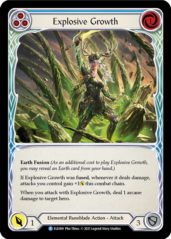 Explosive Growth (Blue) [ELE069] (Tales of Aria)  1st Edition Normal | Silver Goblin