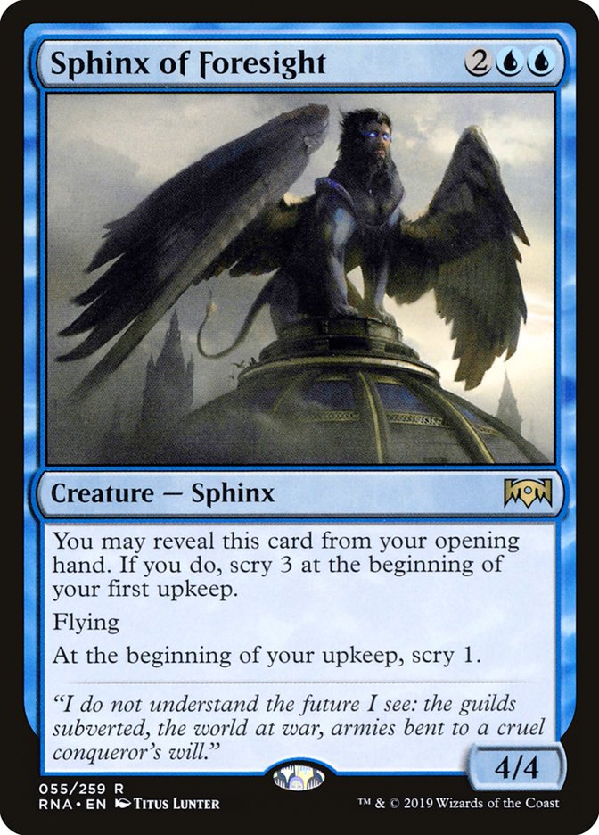 Sphinx of Foresight [Ravnica Allegiance] | Silver Goblin