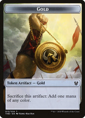 Human Soldier // Gold Double-Sided Token [Theros Beyond Death Tokens] | Silver Goblin