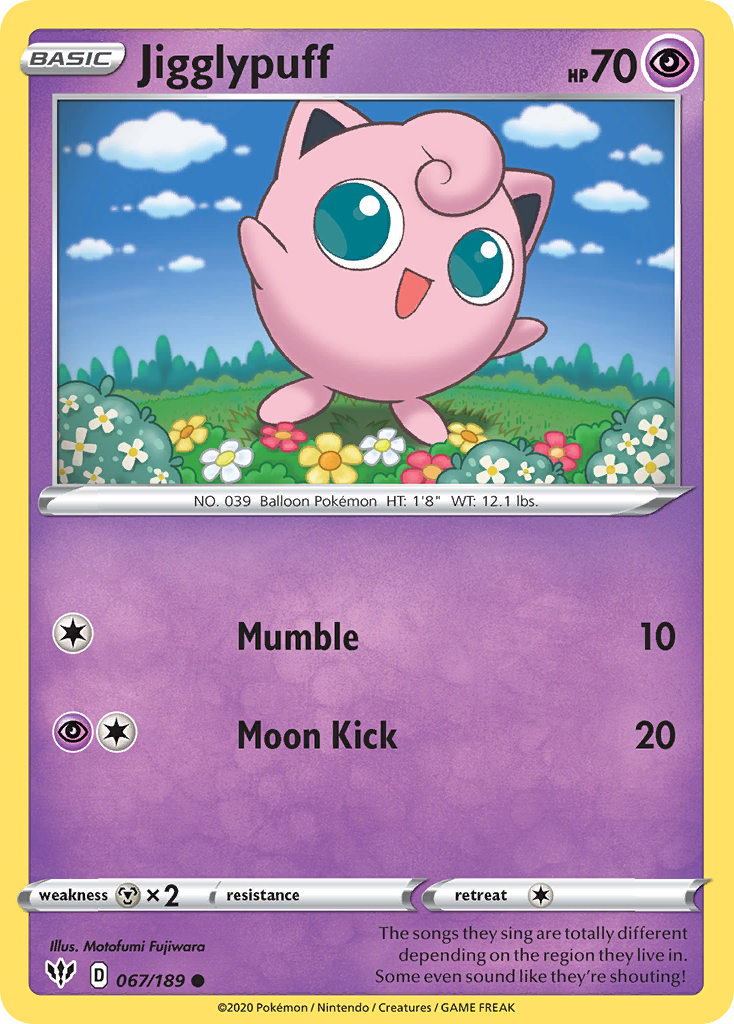 Jigglypuff (067/189) [Sword & Shield: Darkness Ablaze] | Silver Goblin