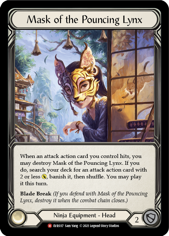Mask of the Pouncing Lynx [EVR037] (Everfest)  1st Edition Cold Foil | Silver Goblin