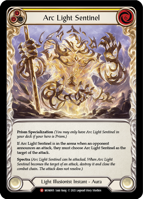 Arc Light Sentinel [MON005-RF] (Monarch)  1st Edition Rainbow Foil | Silver Goblin