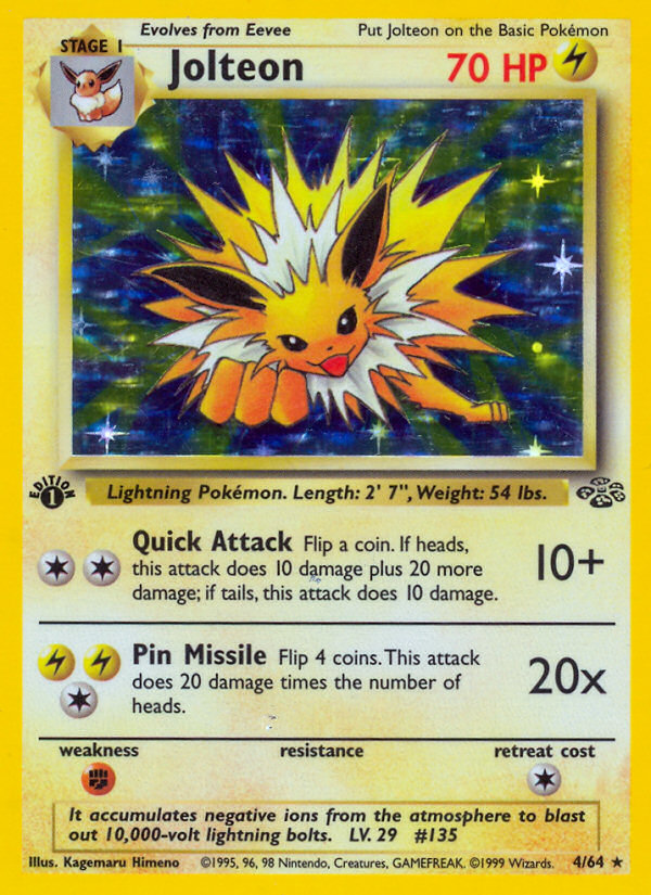 Jolteon (4/64) [Jungle 1st Edition] | Silver Goblin