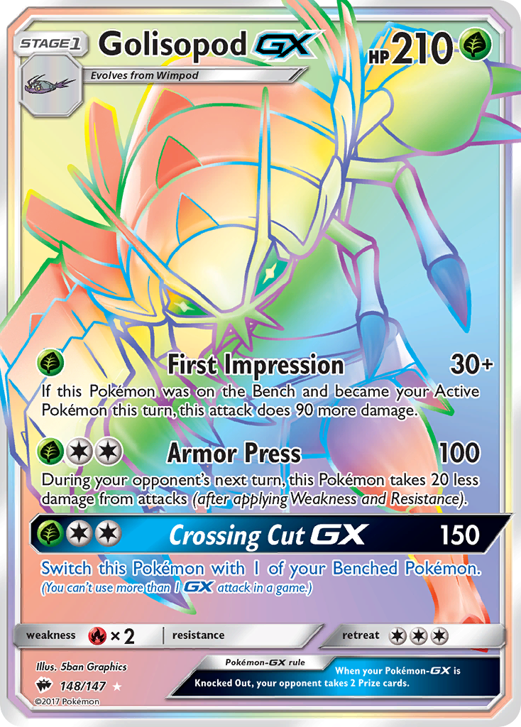 Golisopod GX (148/147) [Sun & Moon: Burning Shadows] | Silver Goblin