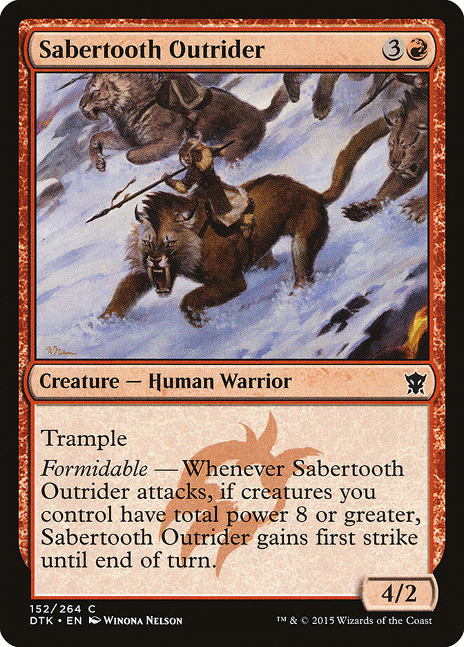 Sabertooth Outrider [Dragons of Tarkir] | Silver Goblin