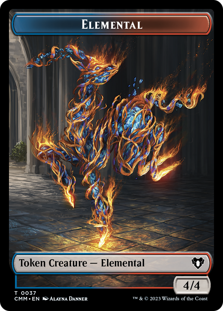 Spirit (0010) // Elemental (0037) Double-Sided Token [Commander Masters Tokens] | Silver Goblin
