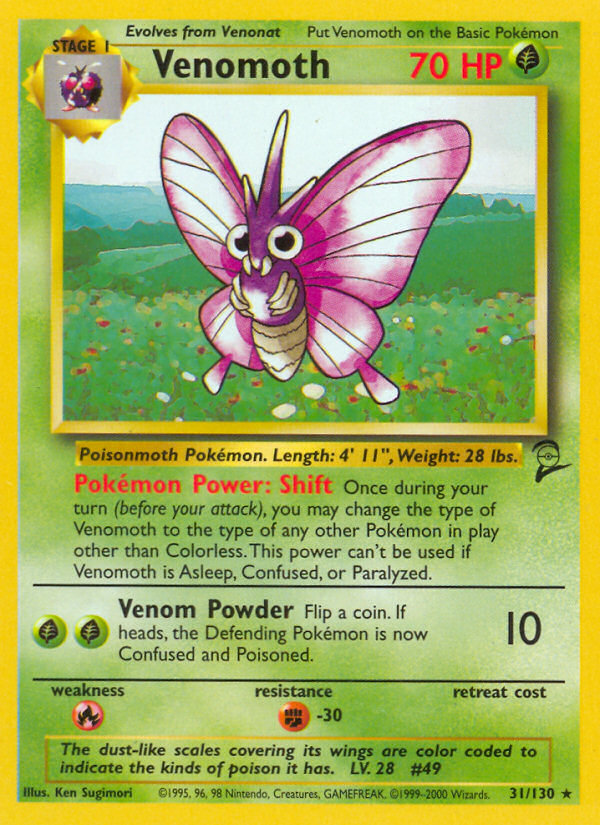 Venomoth (31/130) [Base Set 2] | Silver Goblin