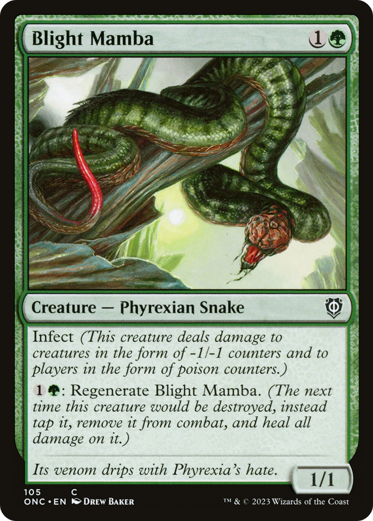 Blight Mamba [Phyrexia: All Will Be One Commander] | Silver Goblin