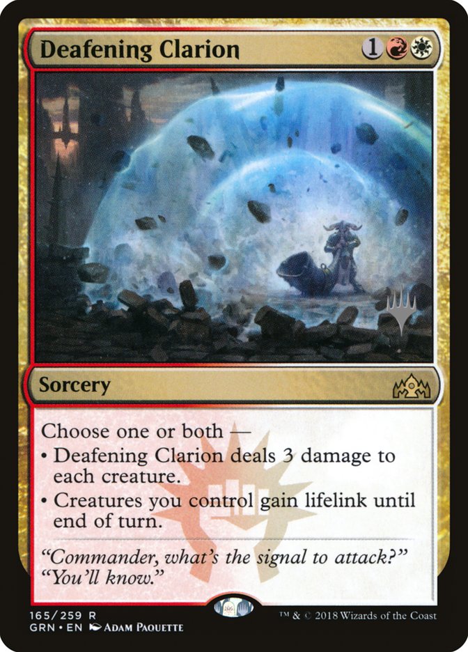 Deafening Clarion (Promo Pack) [Guilds of Ravnica Promos] | Silver Goblin