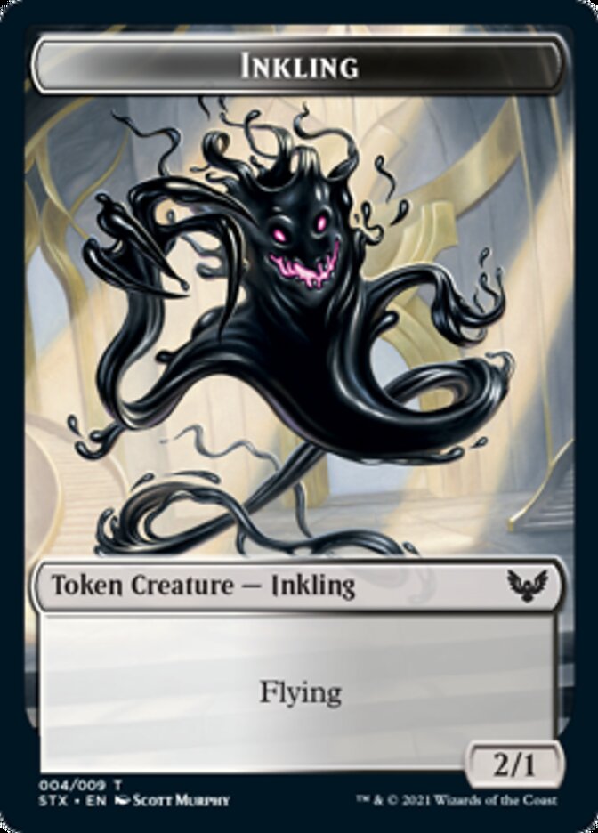 Fractal // Inkling Double-Sided Token [Strixhaven: School of Mages Tokens] | Silver Goblin