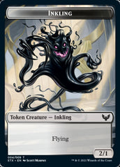 Fractal // Inkling Double-Sided Token [Strixhaven: School of Mages Tokens] | Silver Goblin