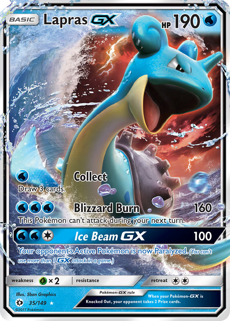 Lapras GX (35/149) [Sun & Moon: Base Set] | Silver Goblin