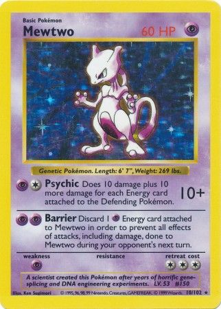 Mewtwo (10/102) [Base Set Shadowless Unlimited] | Silver Goblin